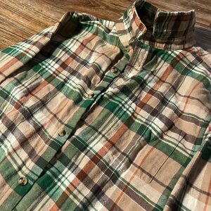 Denim & Flower Button-Down Flannel